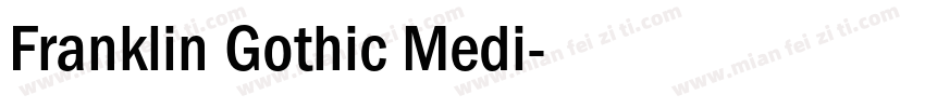 Franklin Gothic Medi字体转换